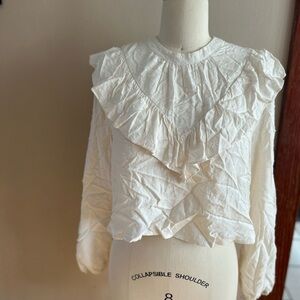 Wild Fable White Ruffle Blouse